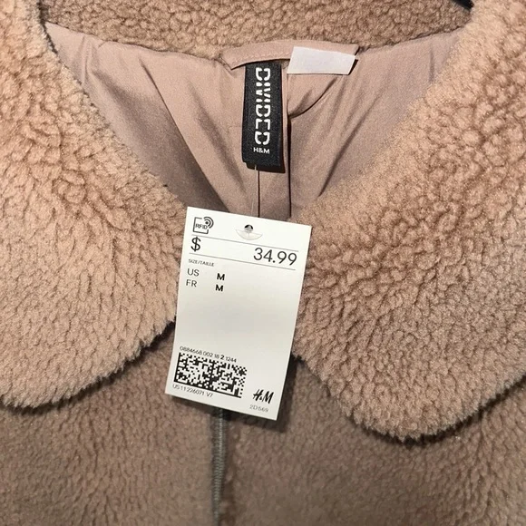 Brown Sherpa Jacket, Medium - Picture 3 of 5